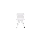 Armless Chair with Chromed Steel Legs, Black