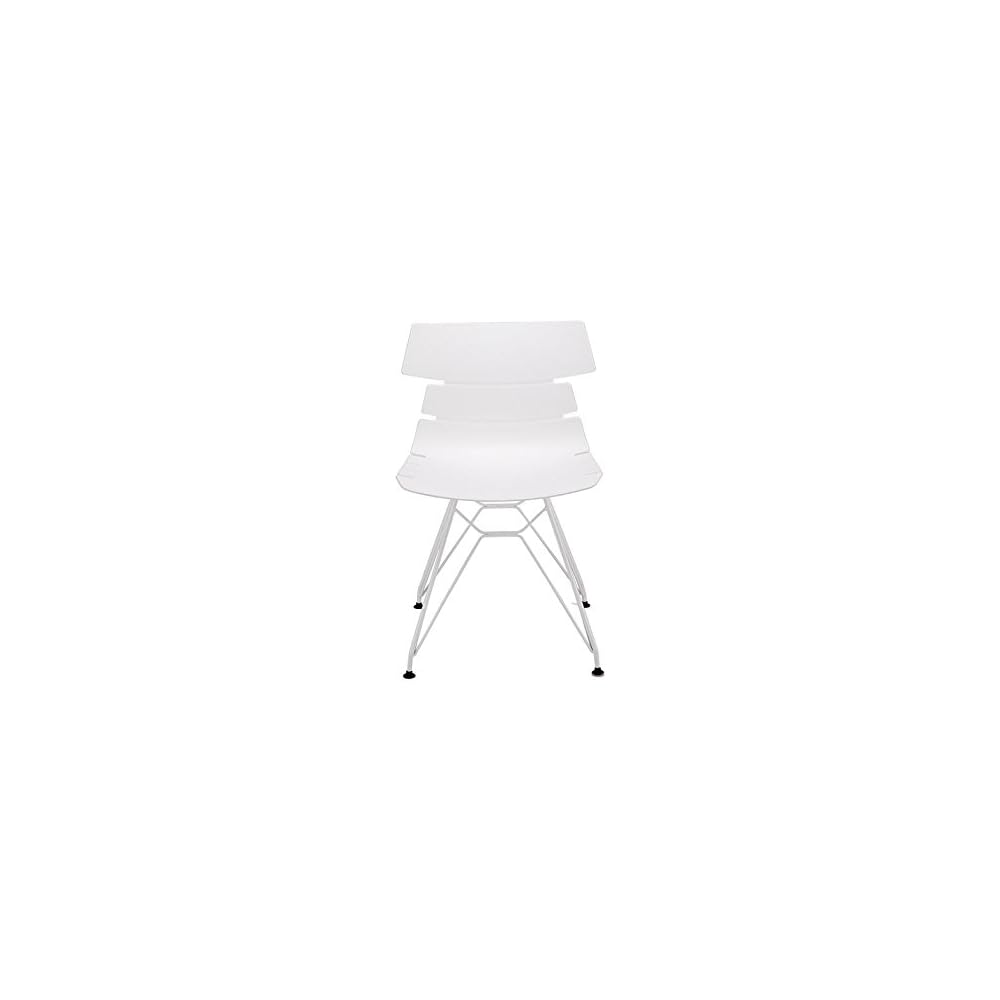 Armless Chair with Chromed Steel Legs, Black