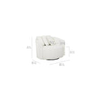 Living Room Chair, Cream Rocking Recliner,Metal 360 Degree Swivel