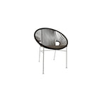 Innit Designs Concha Chair, Black Weave on White Frame