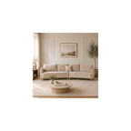 YUHUASHI Corner Sofa Set, Featuring a Solid Wood Frame with Tapered Legs and high-Resilience Foam Cushions, Ideal for Small Apartment Living Rooms and pet-Friendly (Beige)