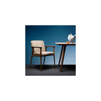 Single Living Room Chair, Sofa, Sponge Cushion Leisure Chair, Comforablet Chair, No Assembly Required, Linen and Ash Wood (Striped)