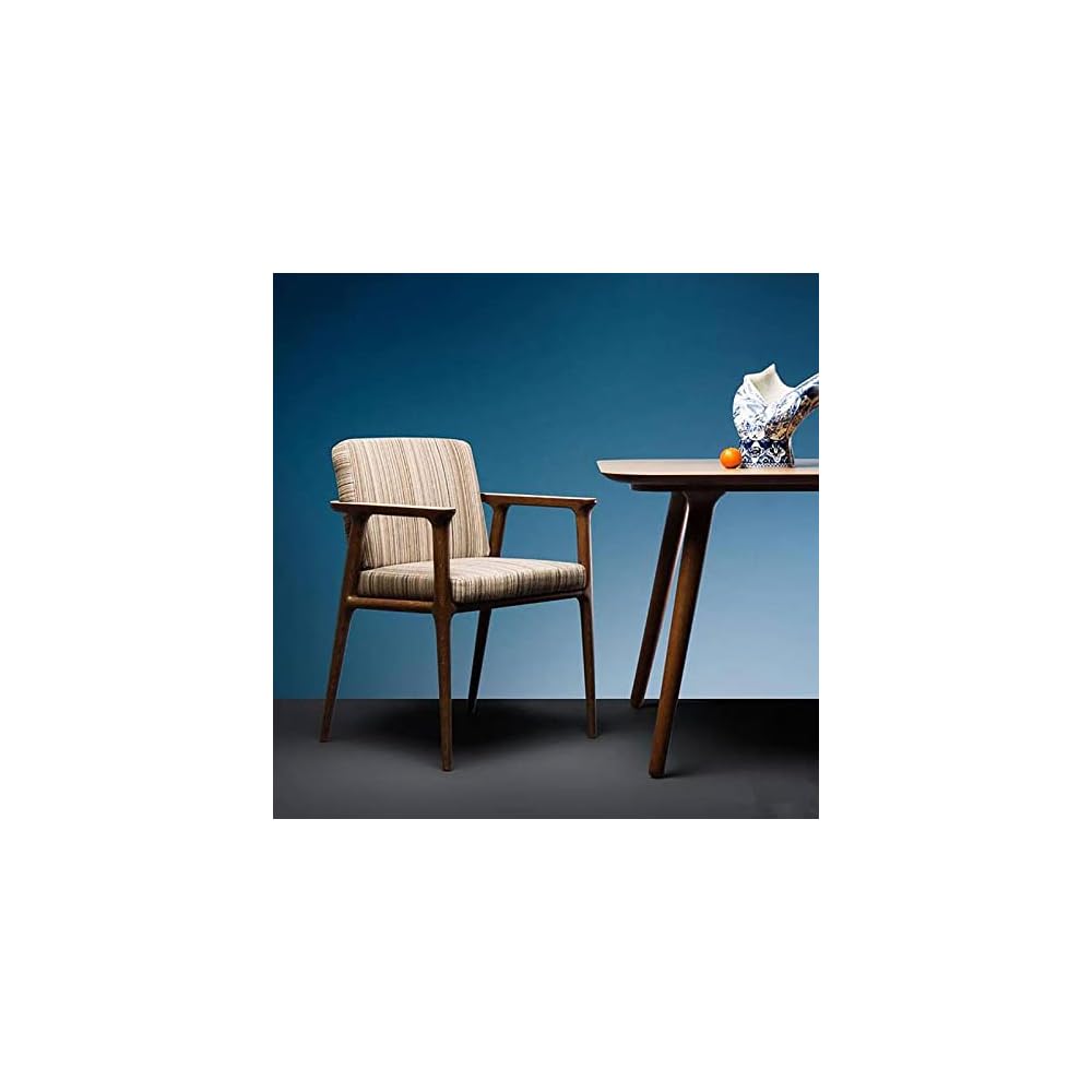 Single Living Room Chair, Sofa, Sponge Cushion Leisure Chair, Comforablet Chair, No Assembly Required, Linen and Ash Wood (Striped)