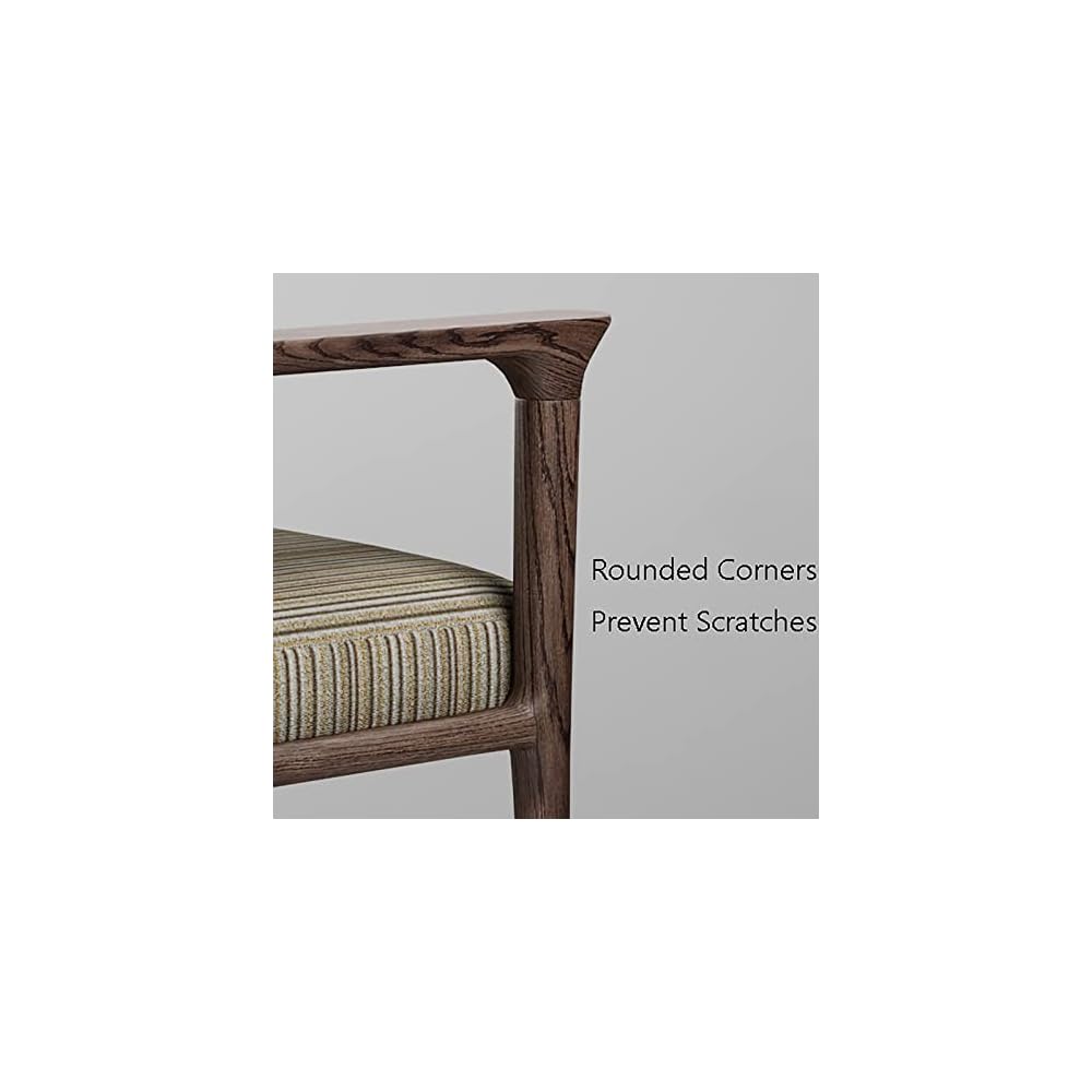 Single Living Room Chair, Sofa, Sponge Cushion Leisure Chair, Comforablet Chair, No Assembly Required, Linen and Ash Wood (Striped)
