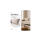 YUHUASHI Corner Sofa Set, Featuring a Solid Wood Frame with Tapered Legs and high-Resilience Foam Cushions, Ideal for Small Apartment Living Rooms and pet-Friendly (Beige)