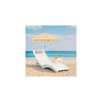 Stoog Folding Pool Chaise Lounge Chair, HIPS Anti-Floating Outdoor Recliner with Headrest, Heavy Duty Patio Furniture for Hotel, Beach & Sun Deck, Turquoise