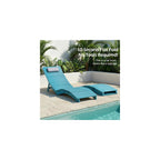 Stoog Folding Pool Chaise Lounge Chair, HIPS Anti-Floating Outdoor Recliner with Headrest, Heavy Duty Patio Furniture for Hotel, Beach & Sun Deck, Turquoise