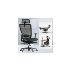 FLEXISPOT OC3 Ergo Office Chair with Footrest, One-Piece Back, MS Black