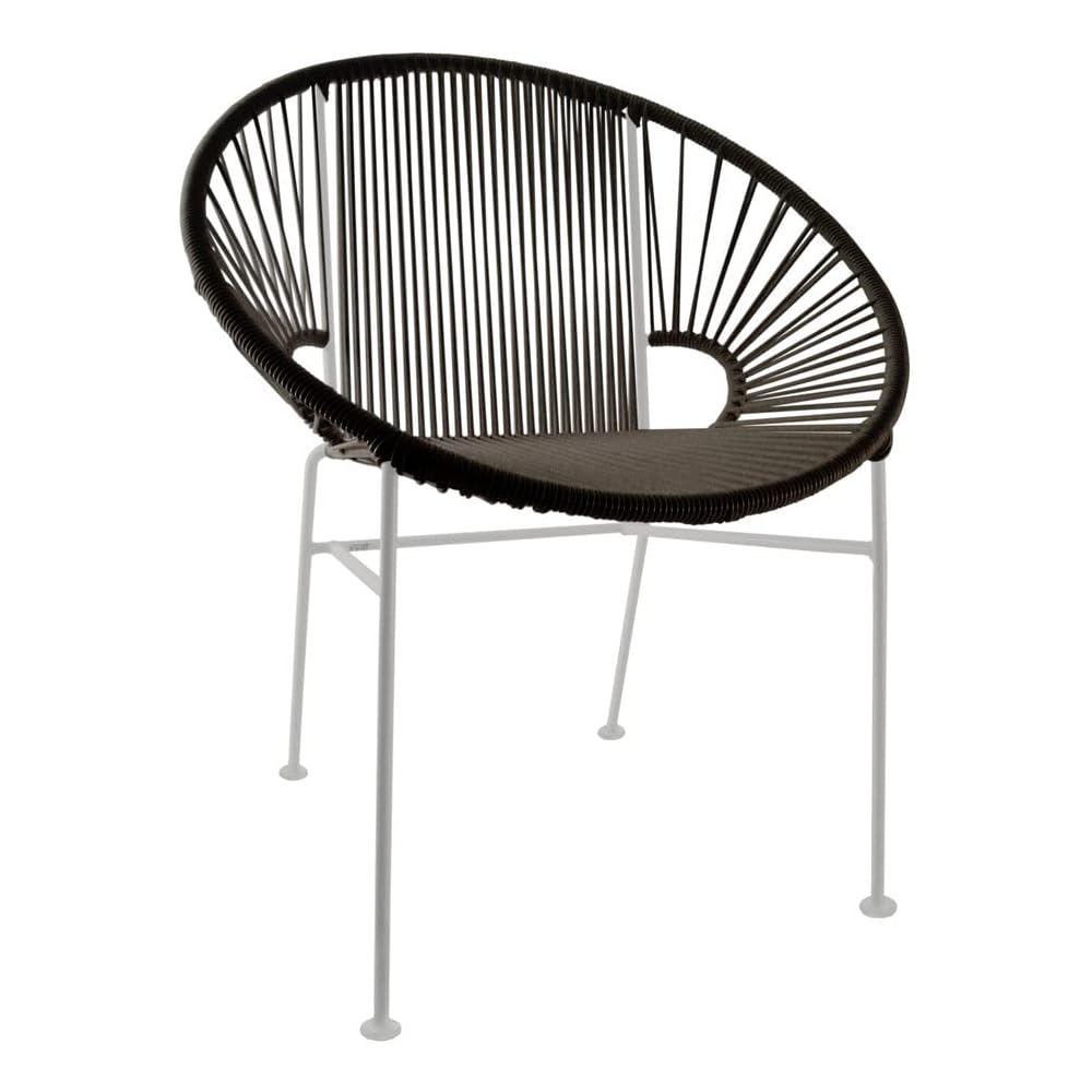 Innit Designs Concha Chair, Black Weave on White Frame