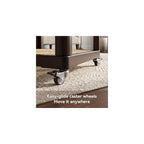 Nesting Coffee Table Set of 2, Mid-Century Modern Bamboo End Tables, Walnut
