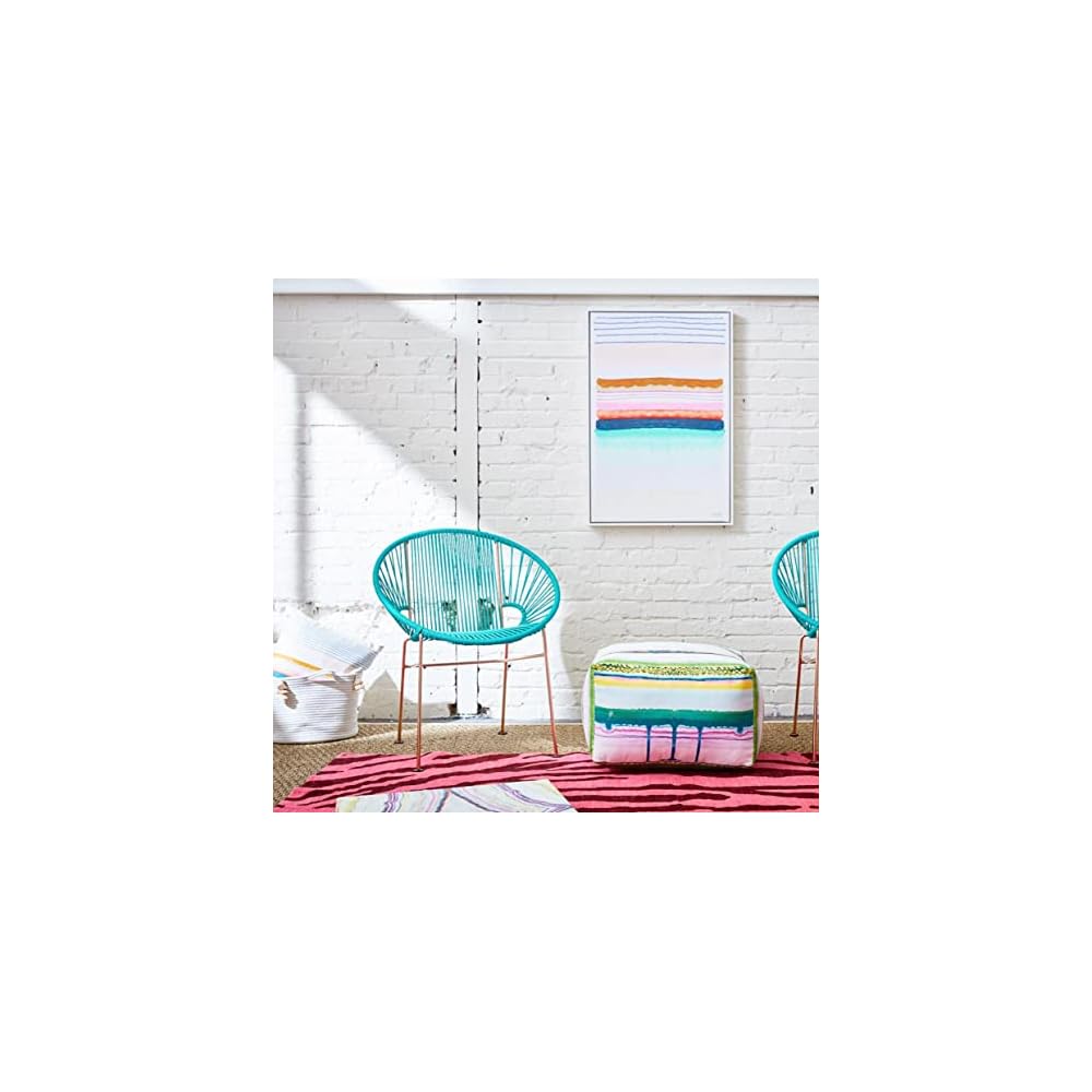 Innit Designs Concha Chair, Black Weave on White Frame