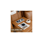 Power Reclining Sofa, 3-Seat Dual Electric Recliner Couch, Brown