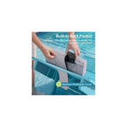 Stoog Folding Pool Chaise Lounge Chair, HIPS Anti-Floating Outdoor Recliner with Headrest, Heavy Duty Patio Furniture for Hotel, Beach & Sun Deck, Turquoise
