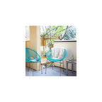 Innit Designs Concha Chair, Black Weave on White Frame
