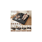 Boneless Couch, L Shaped Couch with Chaise, 5-in-1 Comfy Corduroy Fluffy Sofas, Mini Flexible Module Combination Compact Room Couch, No Assembly, Black