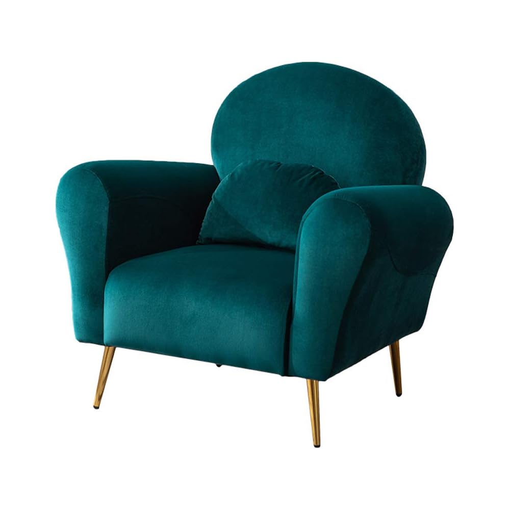 Renovation House Tub Chair Single Sofa Comfortable Velvet Face Luxury Bedroom Living Room Furniture High Density Sponge Blue